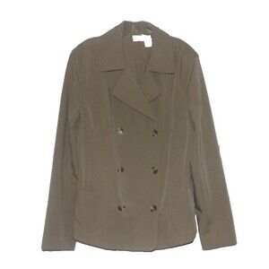 Isaac Mizrahi For Target Retro Double Breasted Tan Pea Coat Jackett Sz XL